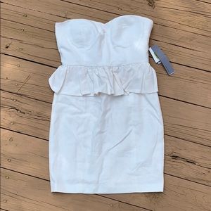 White linen dress